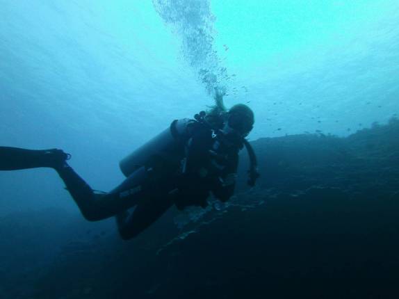 Mergulhando na Honaunau Bay, ao sul de Kona, na Big Island, no Havaí
